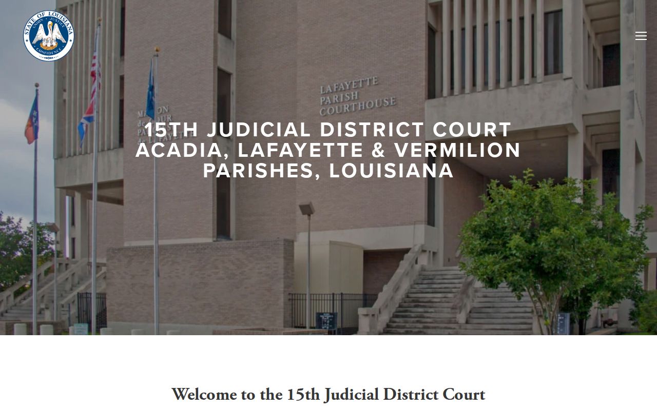 Lafayette Parish criminal court cases at the Fifteenth Judicial District Court