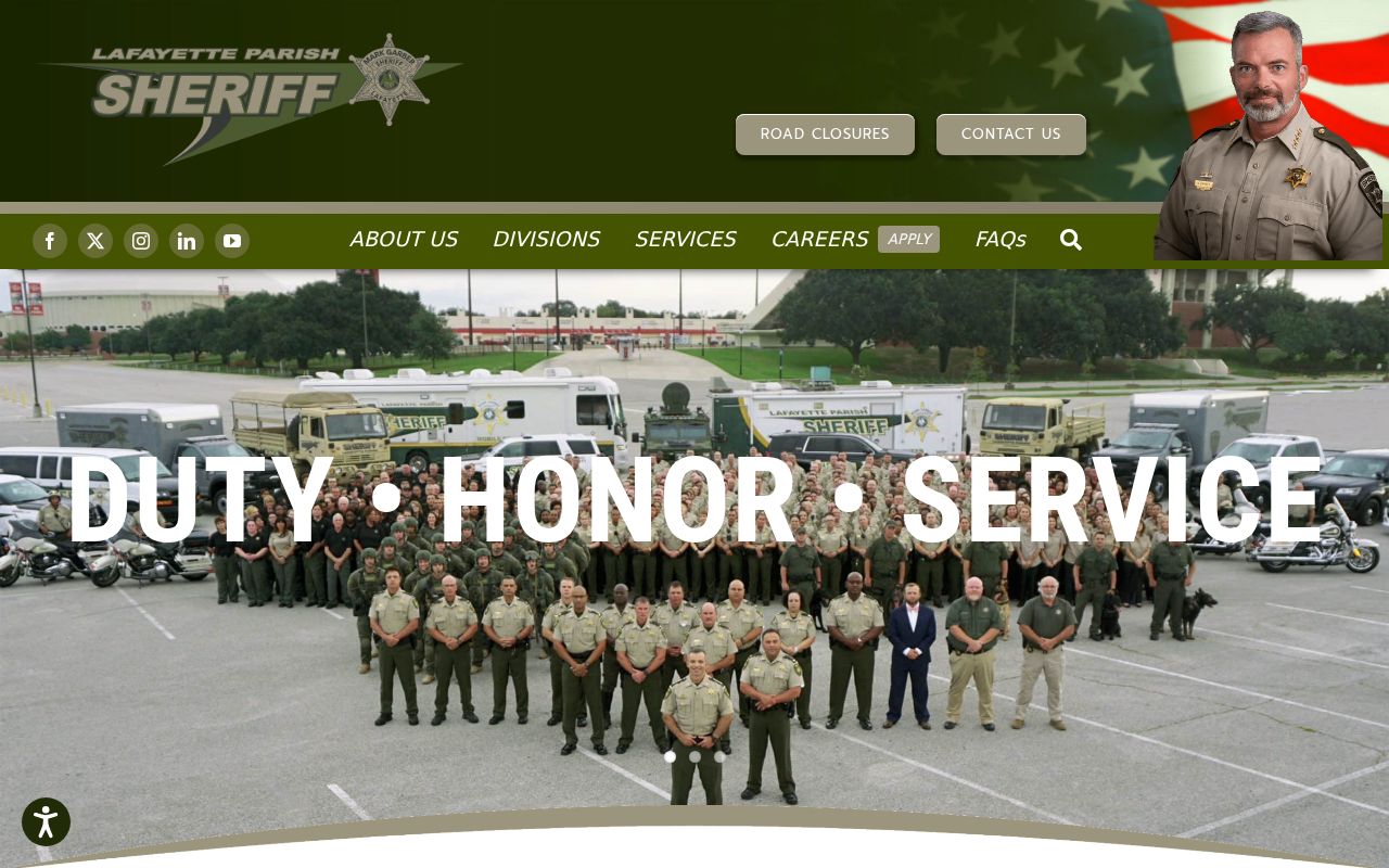 Lafayette Parish criminal history access through the LPSO homepage