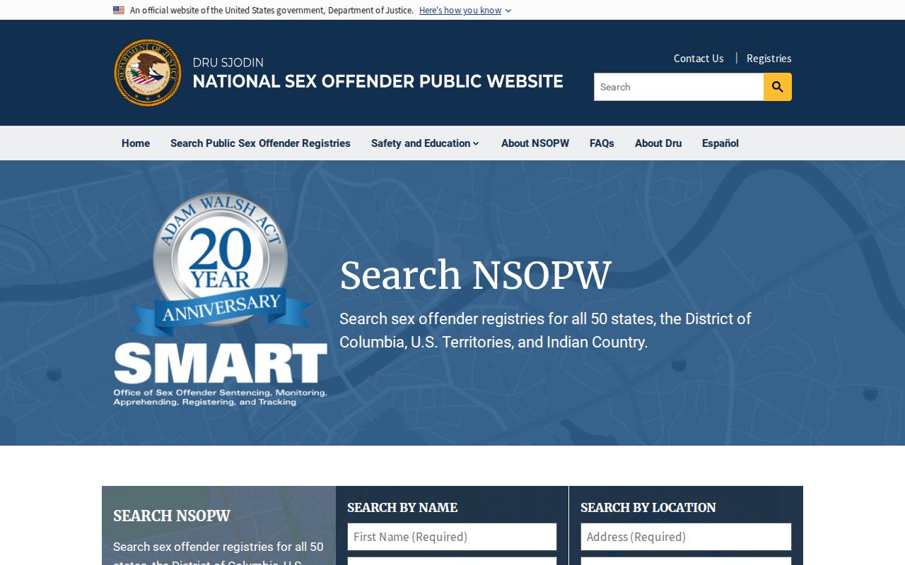 Lafayette Parish sex offender check through national registry search